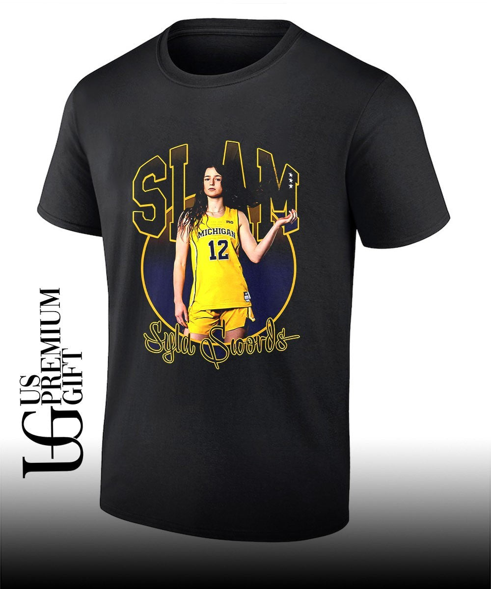 Syla Swords Michigan Wolverines womens basketball SLAM pose shirt Unisex T-shirt, Sweatshirt, Hoodie, Long Sleeve Tee - T-Shirt, Sweatshirt, Hoodie