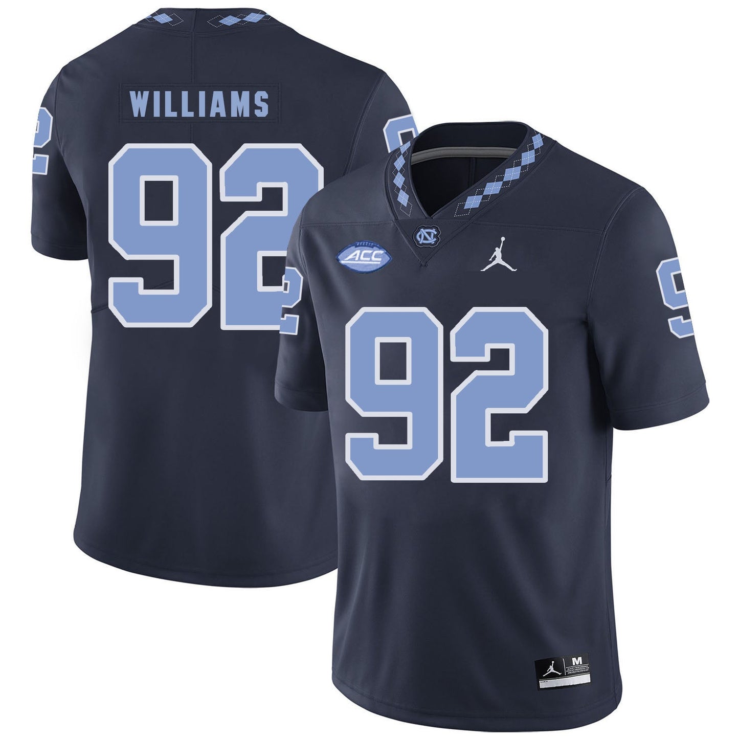 Sylvester Williams 92 Black College Football Jersey football jersey product view 1
