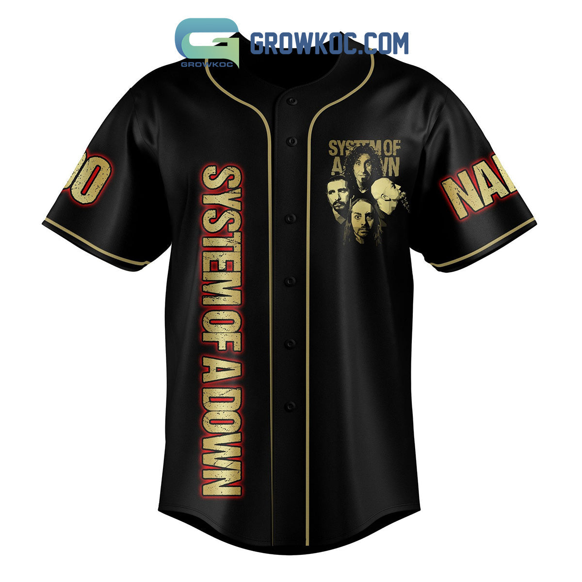 System Of A Down 30th Anniversary Personalized Baseball Jersey baseball jersey product view 2