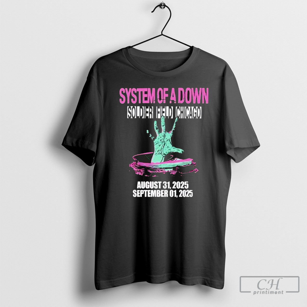 System Of A Down Soldier Field Chicago 2025 Unisex T-shirt, Sweatshirt, Hoodie, Long Sleeve Tee - T-Shirt, Sweatshirt, Hoodie