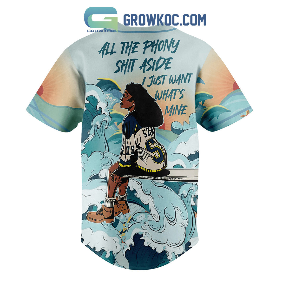 Sza Sos Tour All The Phony Shit Aside I Just Want What’s Mine Baseball Jersey baseball jersey product view 3