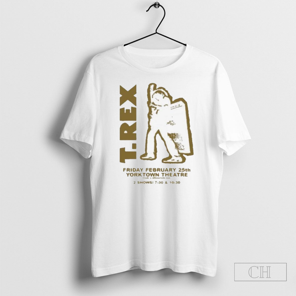T Rex Friday February 25th York Town Theatre Shirt Tee Unisex T-shirt, Sweatshirt, Hoodie, Long Sleeve Tee - T-Shirt, Sweatshirt, Hoodie