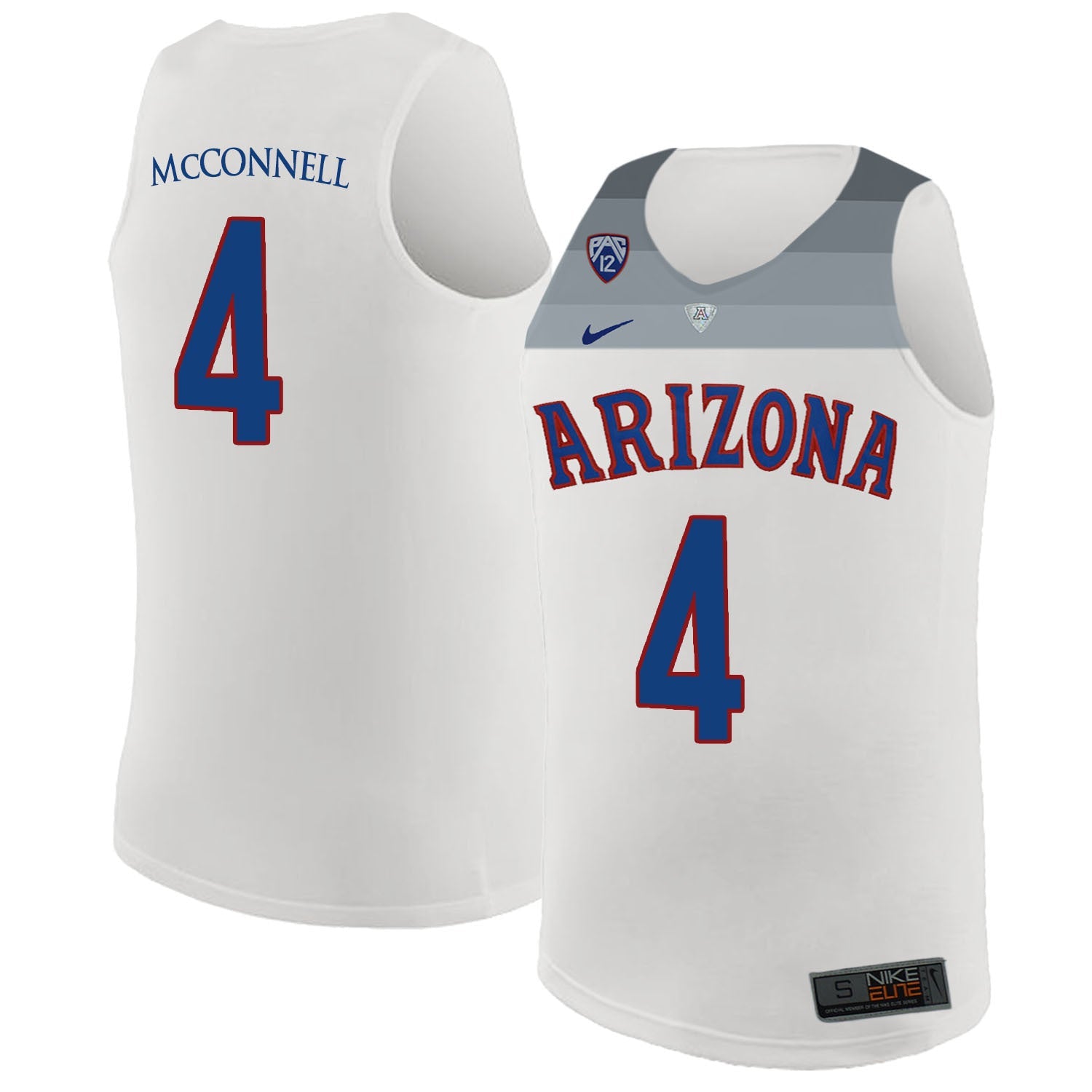 T.J. McConnell 4 White College Football Jersey football jersey product view 1