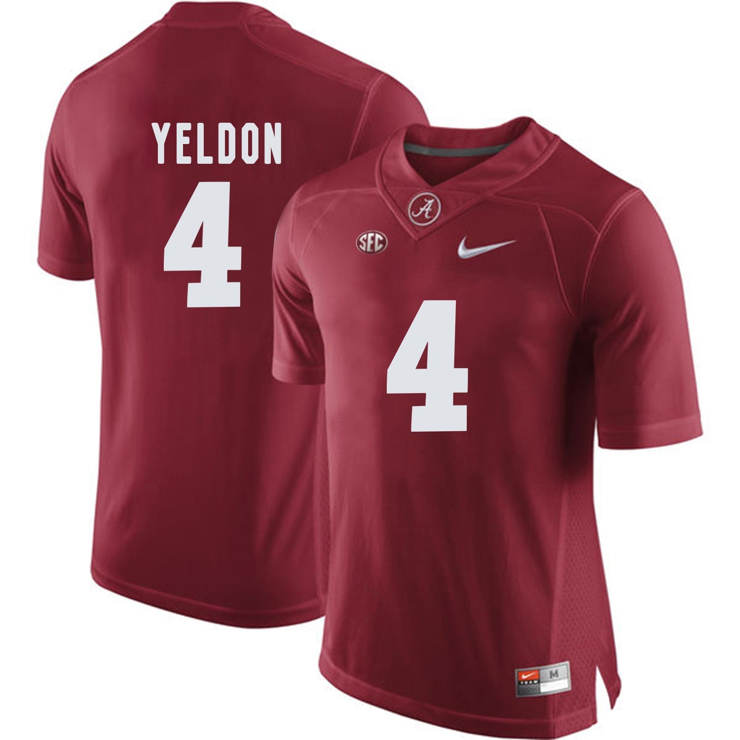 T.J. Yeldon 4 Crimson College Football Jersey football jersey product view 1