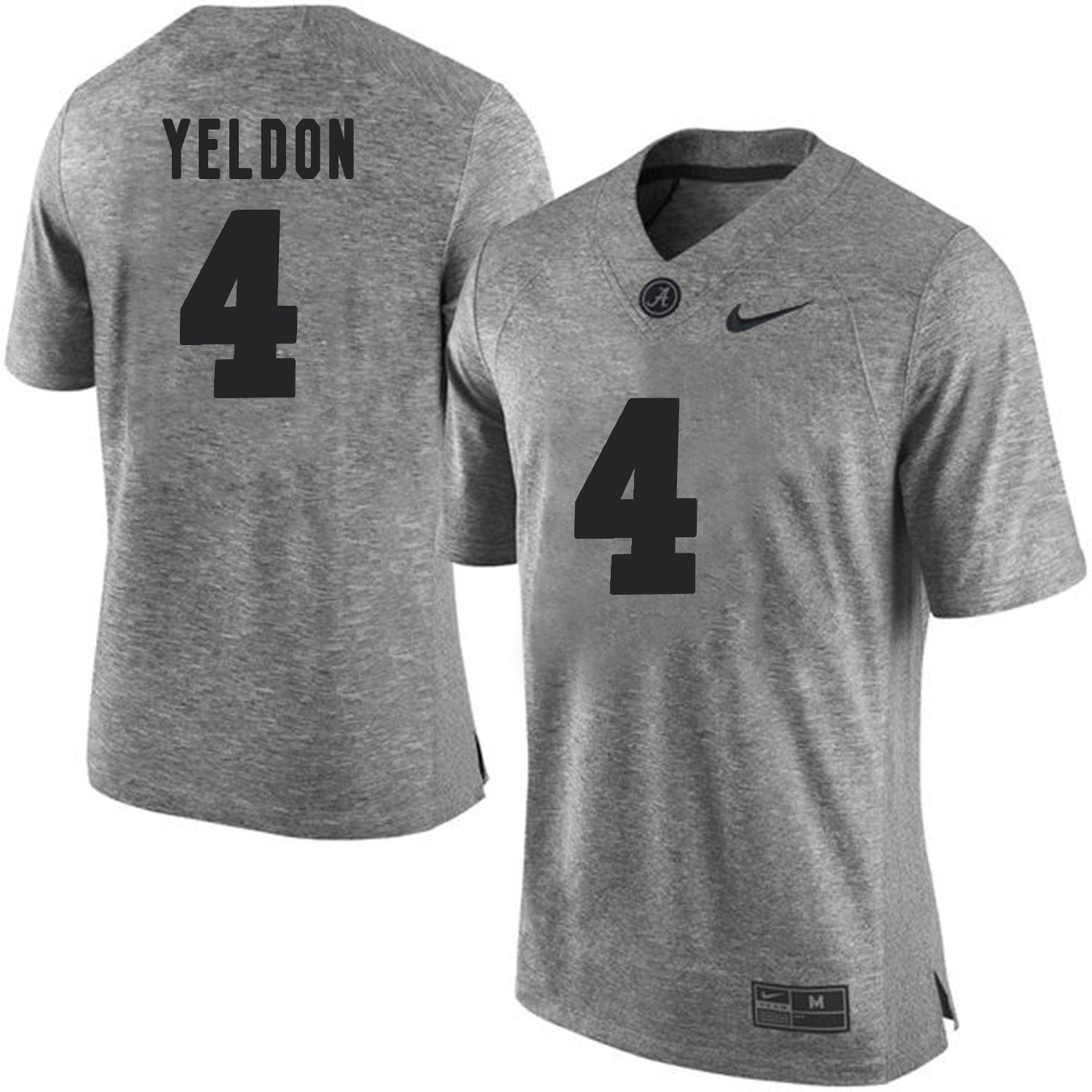 T.J. Yeldon 4 Gray College Football Jersey football jersey product view 1