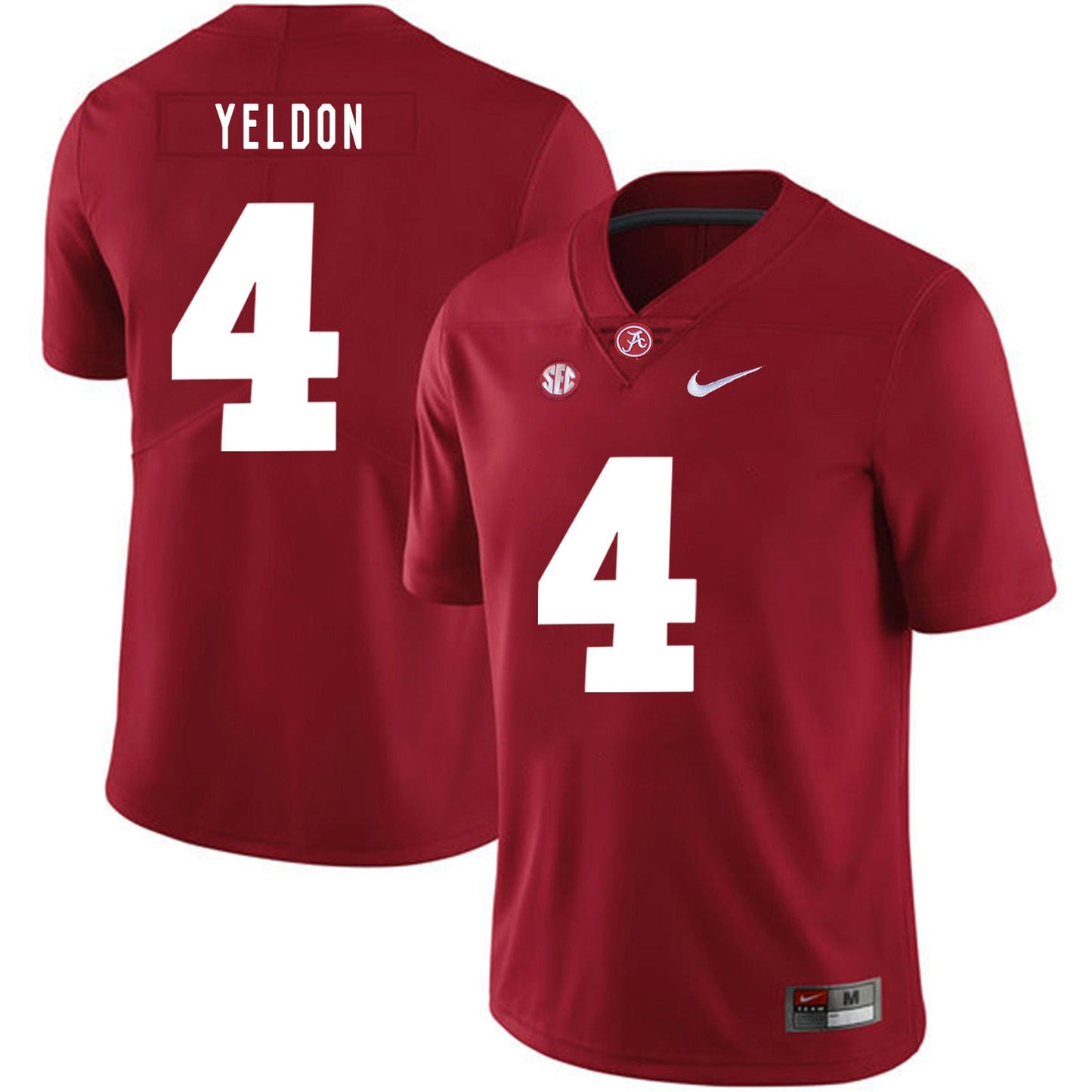 T.J. Yeldon 4 Red .2jpg College Football Jersey football jersey product view 1