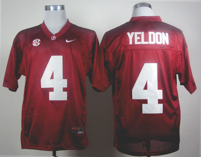 T.J Yeldon 4 Crimson 2012 SEC Patch College Football Jersey football jersey product view 1