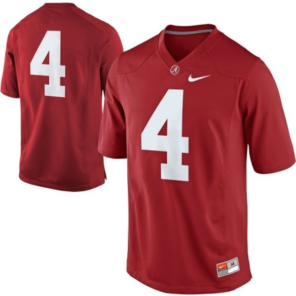 T.J Yeldon 4 Red1 College Football Jersey football jersey product view 1