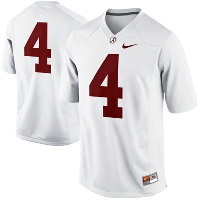 T.J Yeldon 4 White2 College Football Jersey football jersey product view 1