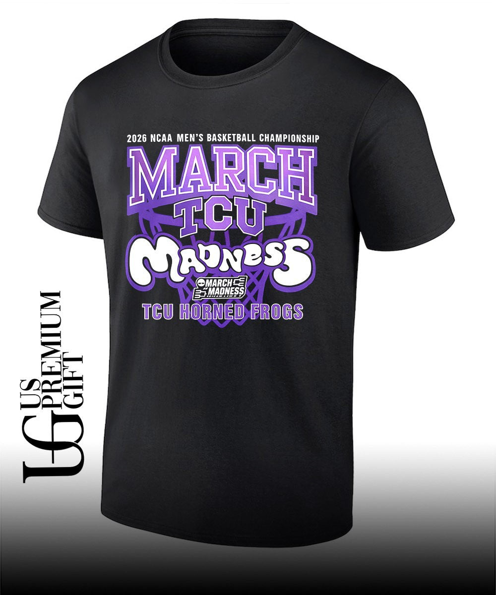 TCU Horned Frogs 2026 March Madness NCAA Mens Basketball Championship shirt Unisex T-shirt, Sweatshirt, Hoodie, Long Sleeve Tee - T-Shirt, Sweatshirt, Hoodie