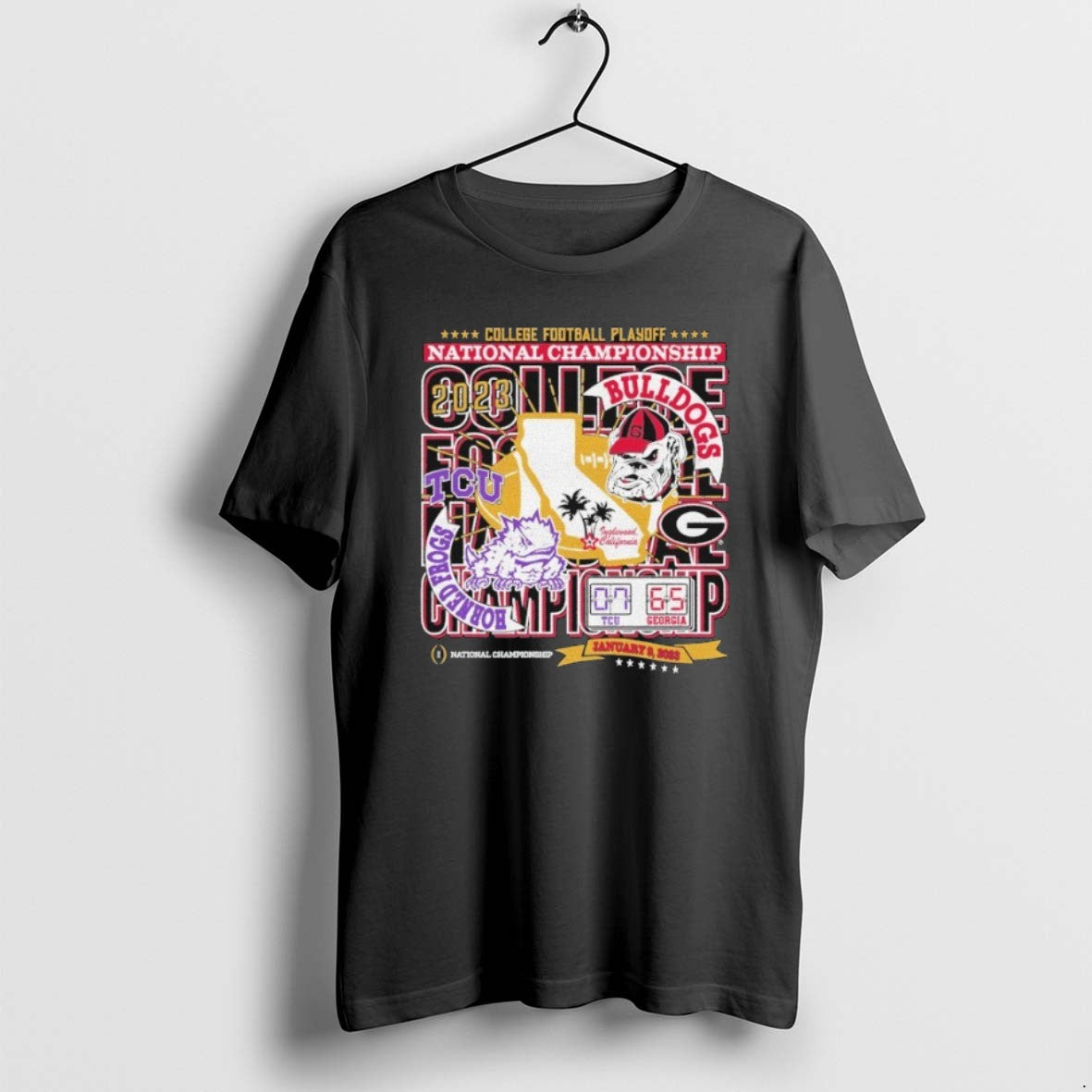 Tcu Horned Frogs Vs Georgia Bulldogs College Football Playoff National Championship Game 2023 Matchup - T-Shirt, Sweatshirt, Hoodie