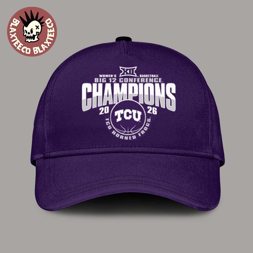 TCU Horned Frogs Womens Basketball 2026 Big 12 Regular Season Champions Locker Room Purple Classic Cap Hat Snapback - T-Shirt, Sweatshirt, Hoodie