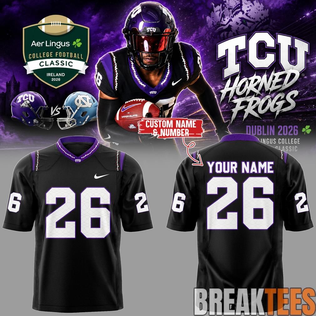 TCU x Aer Lingus College Football Classic Limited Edition Football Jersey Unisex T-shirt, Sweatshirt, Hoodie, Long Sleeve Tee - T-Shirt, Sweatshirt, Hoodie