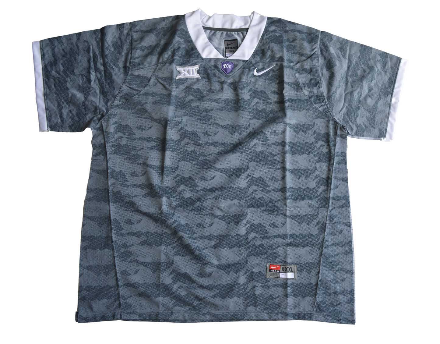 TCU Blank Gray Front College Football Jersey football jersey product view 1