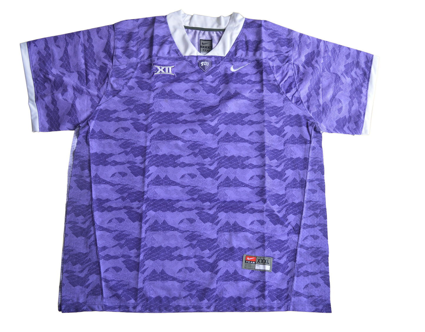 TCU Blank Purple Front College Football Jersey football jersey product view 1