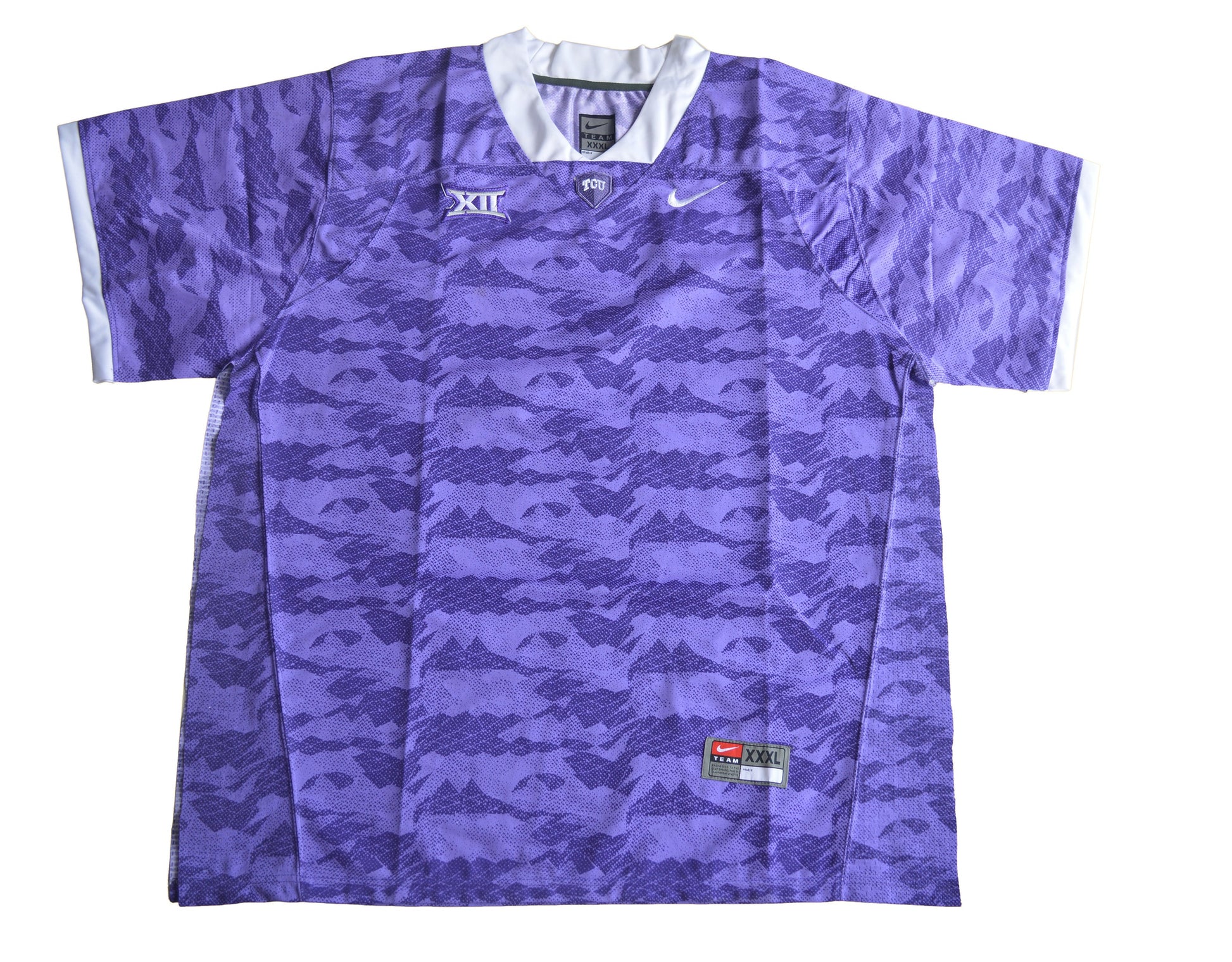 TCU Blank Purple Front College Football Jersey football jersey product view 1