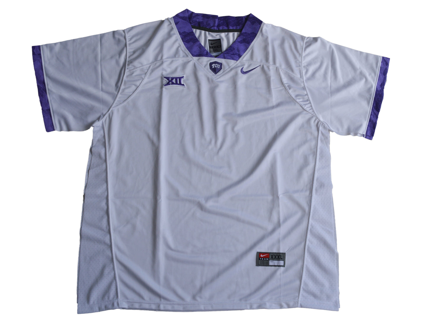TCU Blank White Front College Football Jersey football jersey product view 1