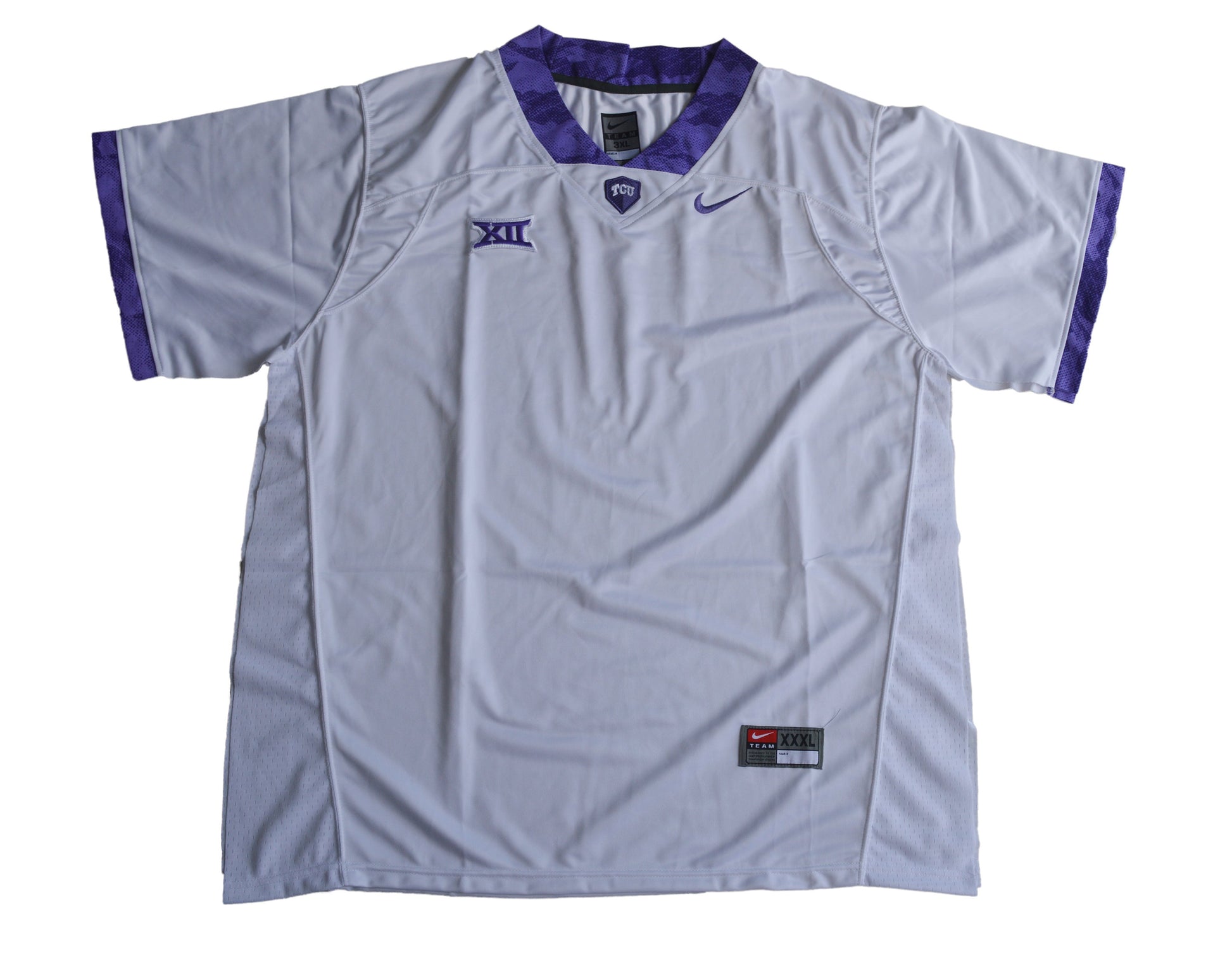 TCU Blank White Front College Football Jersey football jersey product view 1