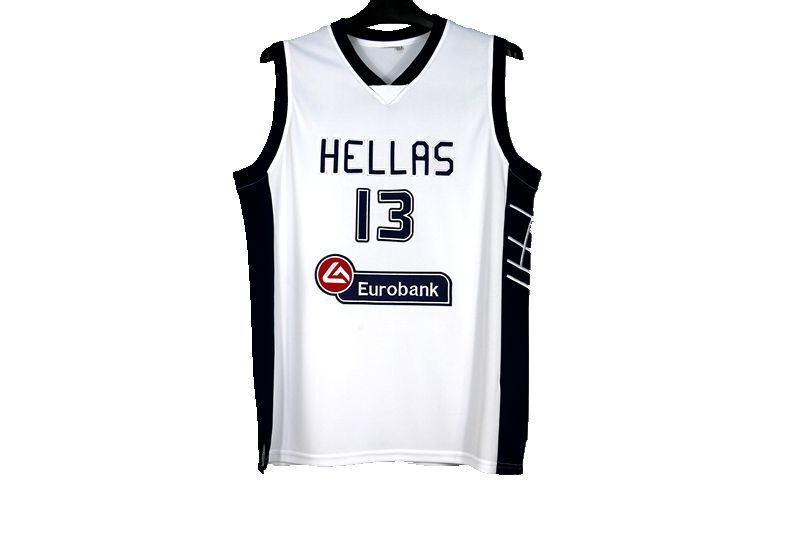 TEAM GREECE Hellas #13 Giannis Antetokounmpo jersey white Basketball Jersey basketball jersey product view 1