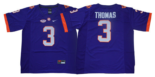 THOMAS 3 Purple College Football Jersey football jersey product view 1