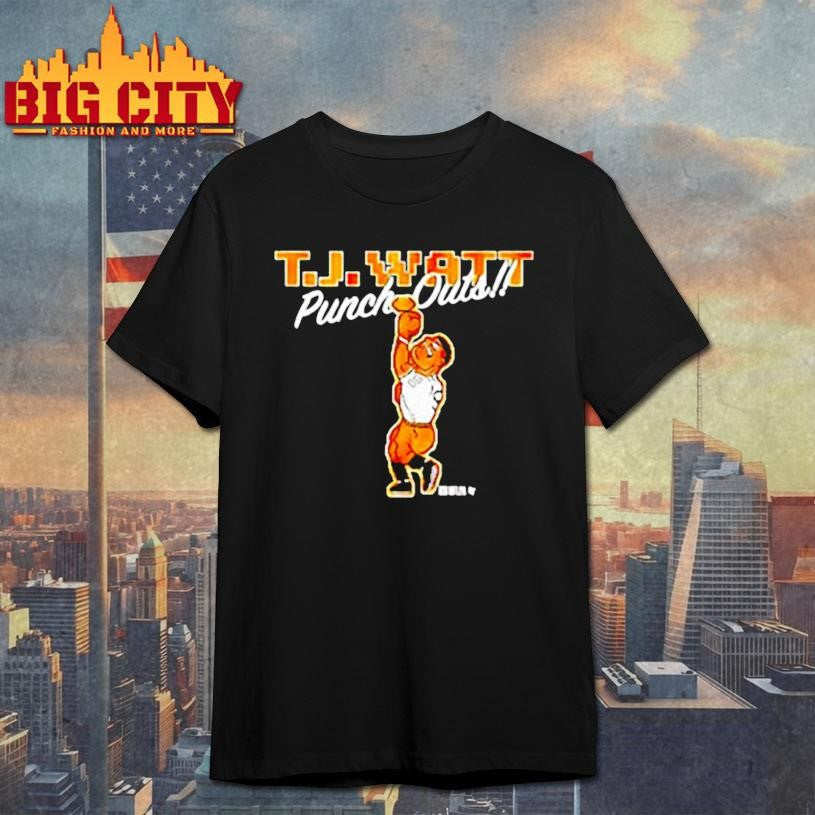 TJ Watt Pittsburgh Charcoal Punch Outs Player shirt Unisex T-shirt, Sweatshirt, Hoodie, Long Sleeve Tee - T-Shirt, Sweatshirt, Hoodie
