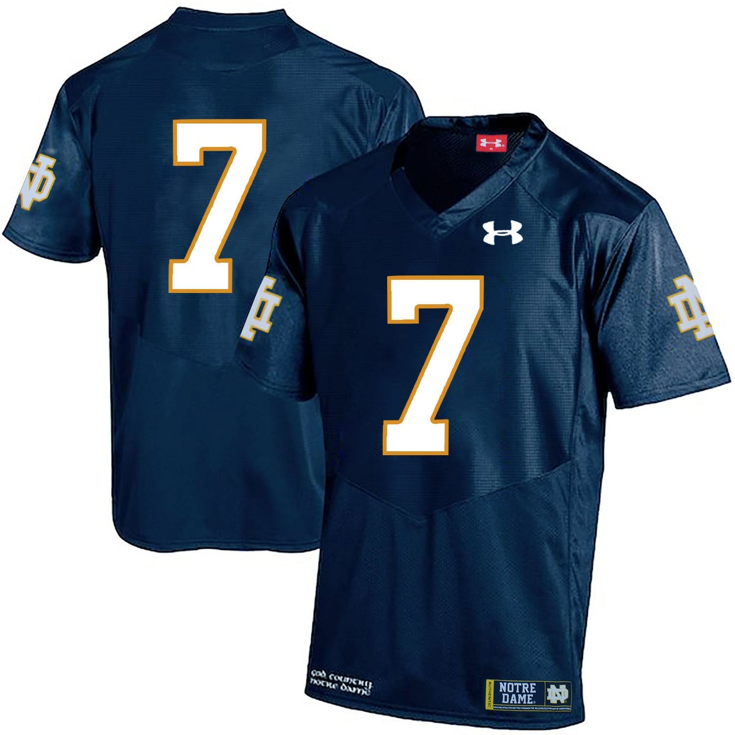 TJ Jones 7 Navy .2jpg College Football Jersey football jersey product view 1