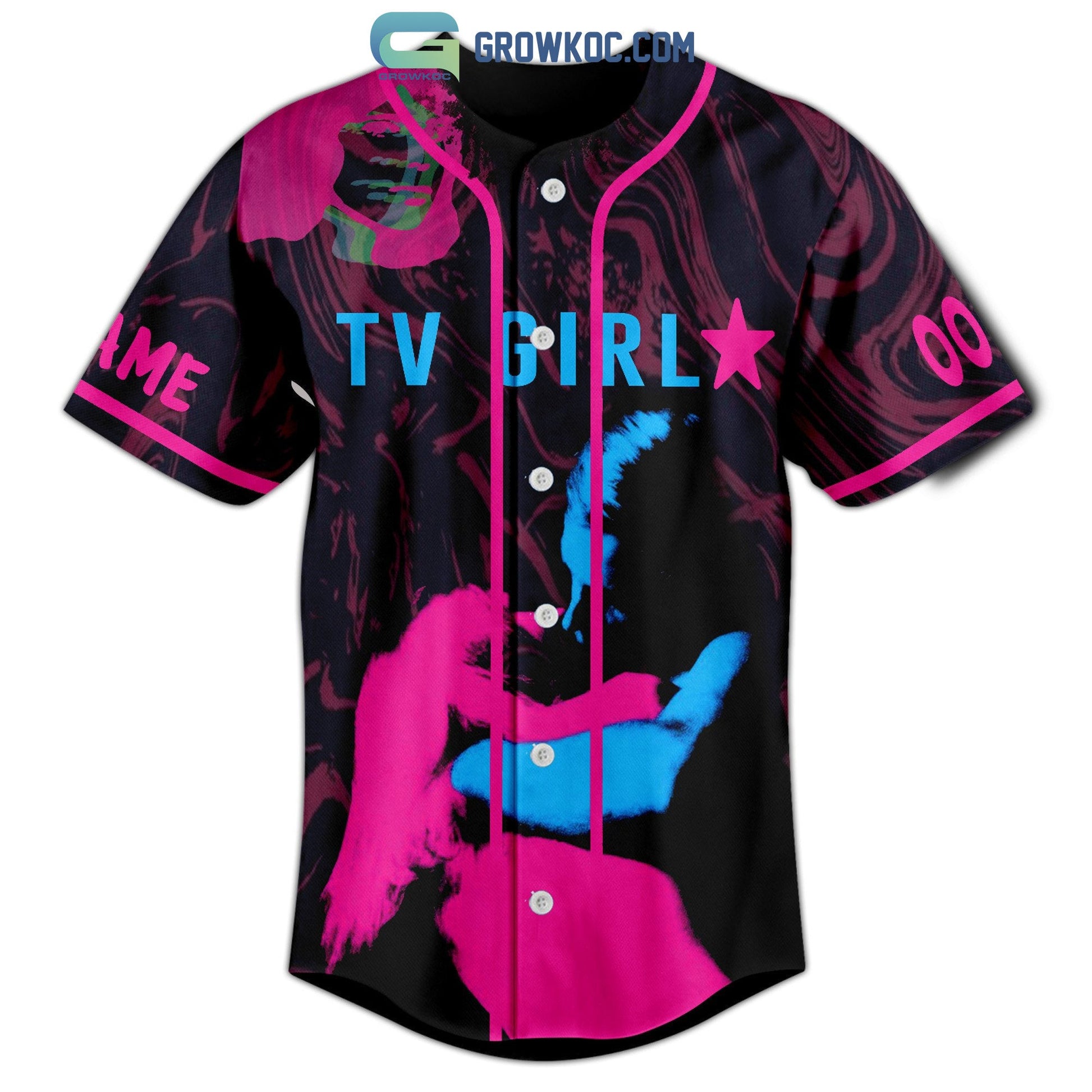 TV Girl Who Really Cares Personalized Baseball Jersey baseball jersey product view 2