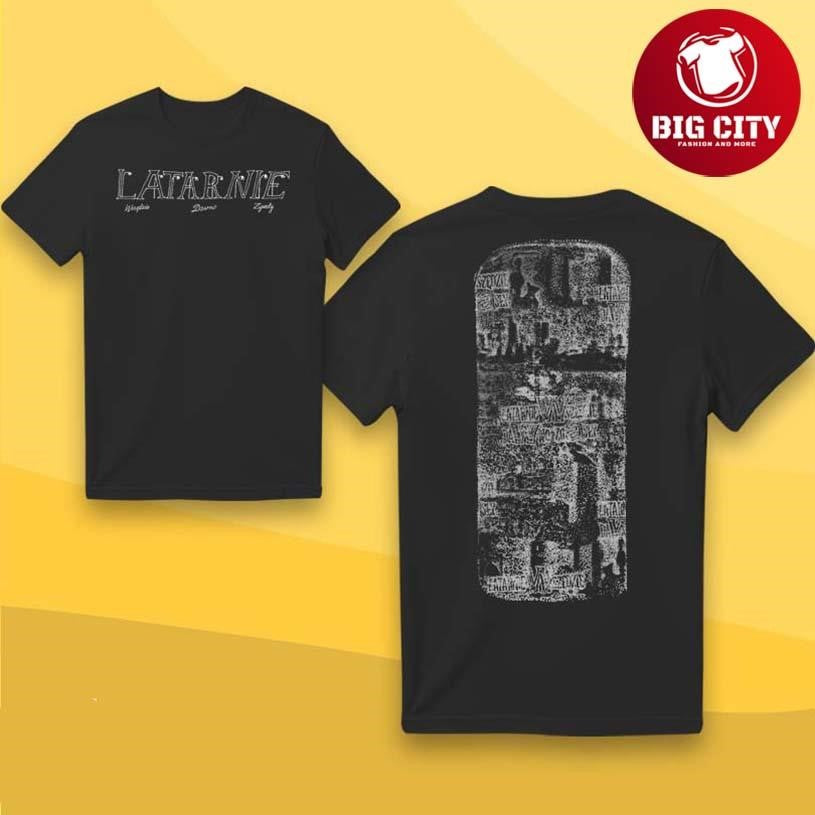 Taco Hemingway LATARNIE czarny Two Sided Shirt Unisex T-shirt, Sweatshirt, Hoodie, Long Sleeve Tee - T-Shirt, Sweatshirt, Hoodie
