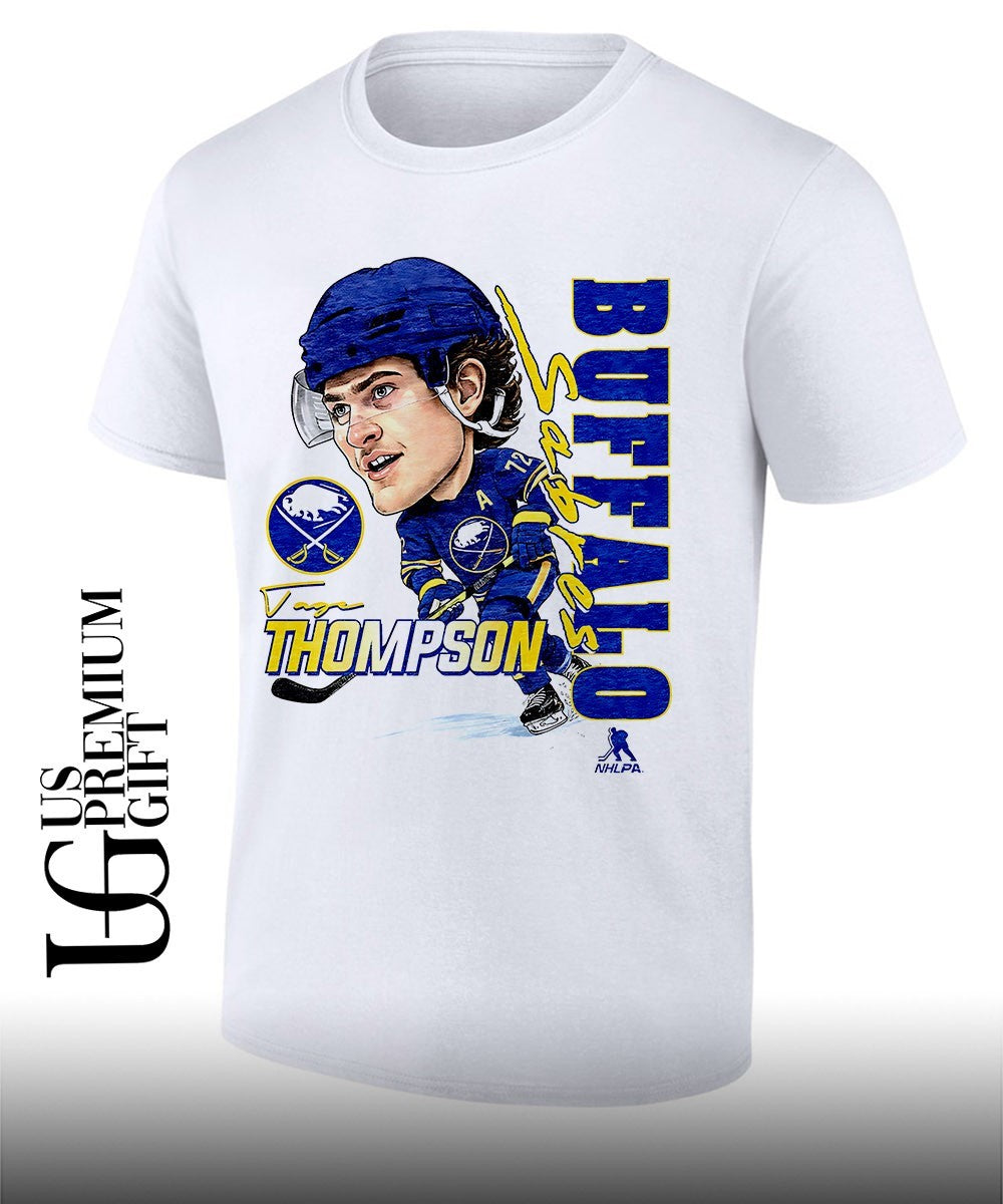 Tage Thompson player Buffalo Sabres hockey 2026 NHL caricature shirt Unisex T-shirt, Sweatshirt, Hoodie, Long Sleeve Tee - T-Shirt, Sweatshirt, Hoodie