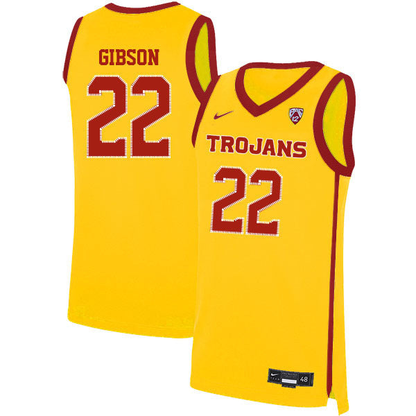 Taj Gibson 22 Yellow College Football Jersey football jersey product view 1