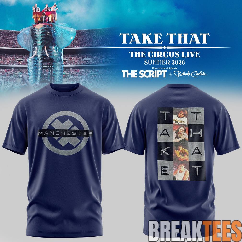 Take That x The Script The Circus Live Summer 2026 Shirt Unisex T-shirt, Sweatshirt, Hoodie, Long Sleeve Tee - T-Shirt, Sweatshirt, Hoodie