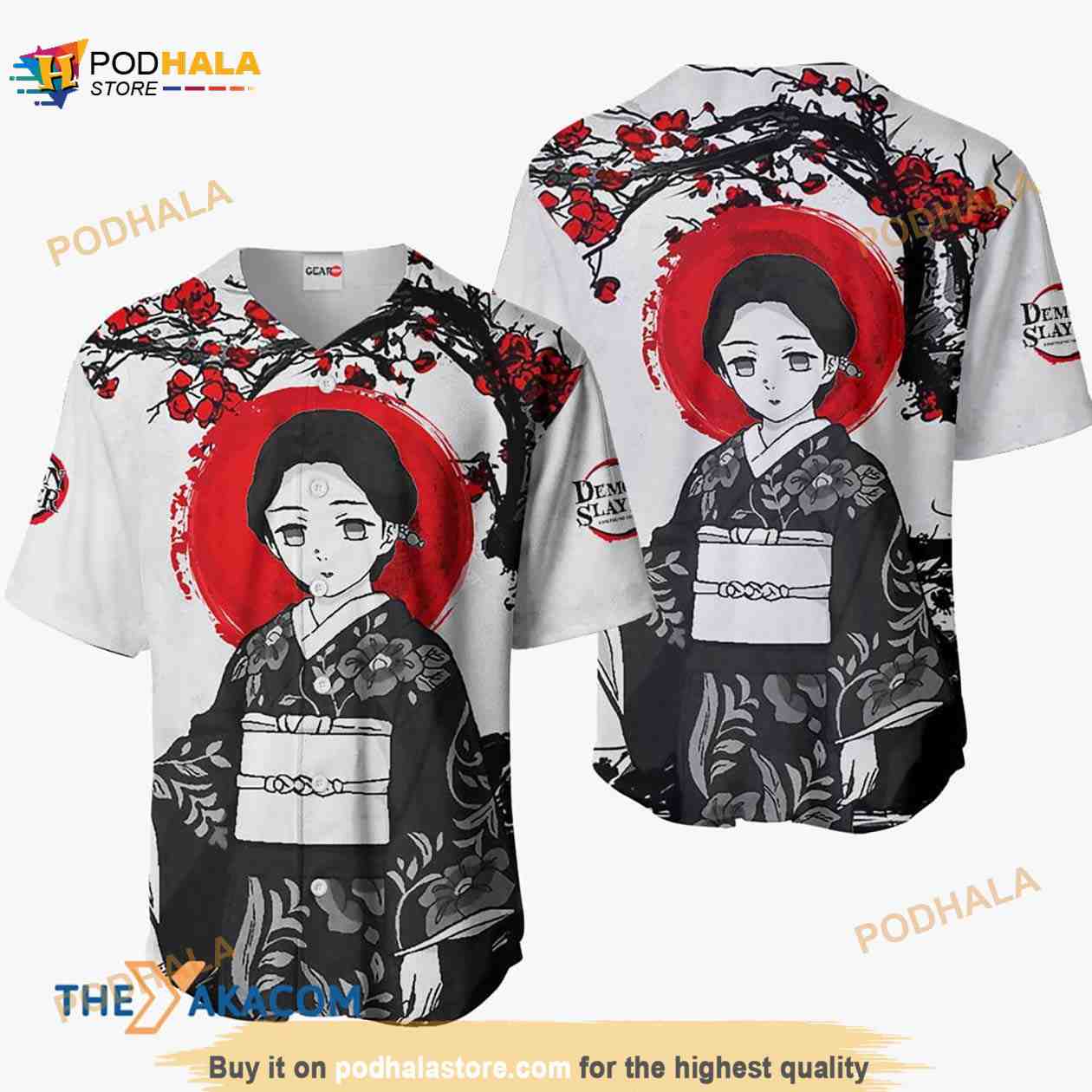 Tamayo Kimetsu Anime Japan Style 3D Baseball Jersey Shirt baseball jersey product view 1