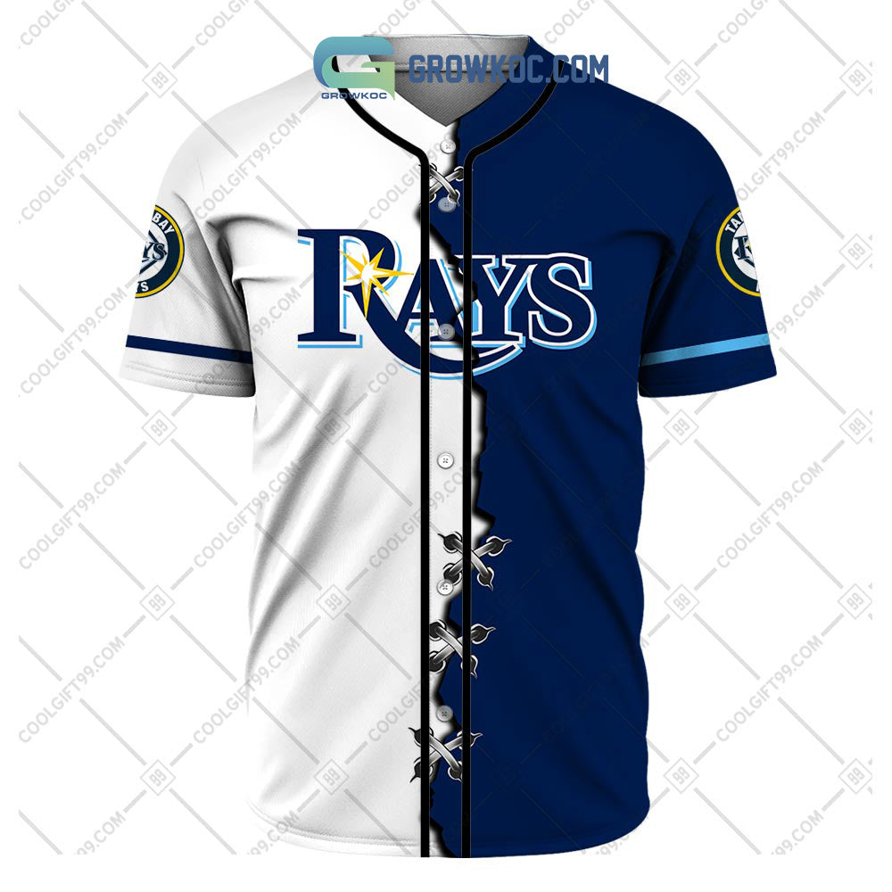Tampa Bay Rays MLB Personalized Mix Baseball Jersey baseball jersey product view 2
