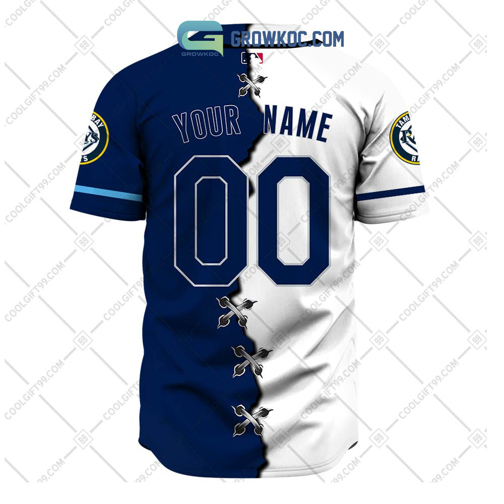 Tampa Bay Rays MLB Personalized Mix Baseball Jersey baseball jersey product view 3