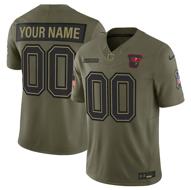 Tampa Bay Buccaneers Active Player Custom Olive 2025 F.U.S.E. Salute to Service Style 2 Football Jersey football jersey product view 1