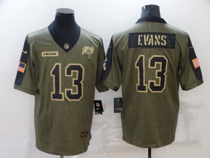 Tampa Bay Buccaneers #13 Mike Evans 21 Salute 845 Football Jersey football jersey product view 1