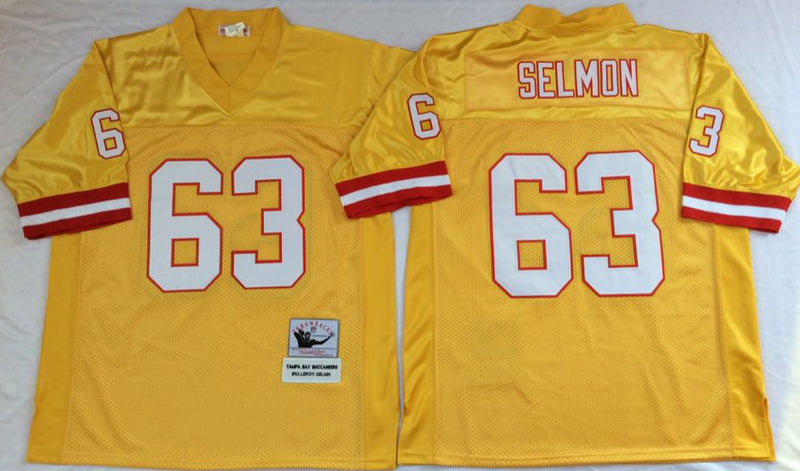 Tampa Bay Buccaneers #63 Lee Roy Selmon Throwback Football Jersey football jersey product view 1