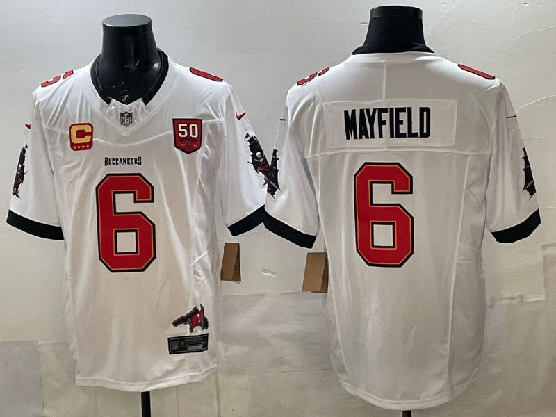 Tampa Bay Buccaneers #6 Baker Mayfield Pirates V3 Style 1 Football Jersey football jersey product view 1
