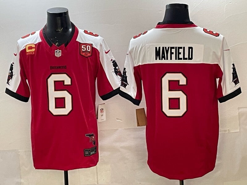 Tampa Bay Buccaneers #6 Baker Mayfield Pirates V3 Style 2 Football Jersey football jersey product view 1