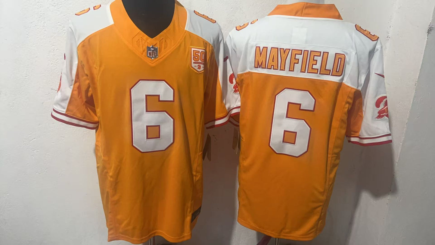 Tampa Bay Buccaneers #6 Baker Mayfield Style 4 Football Jersey football jersey product view 1