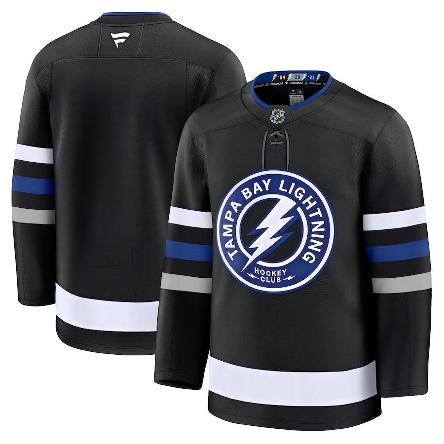 Tampa Bay Lightning Fanatics Alternate Premium Jersey - Black Hockey Jersey hockey jersey product view 1