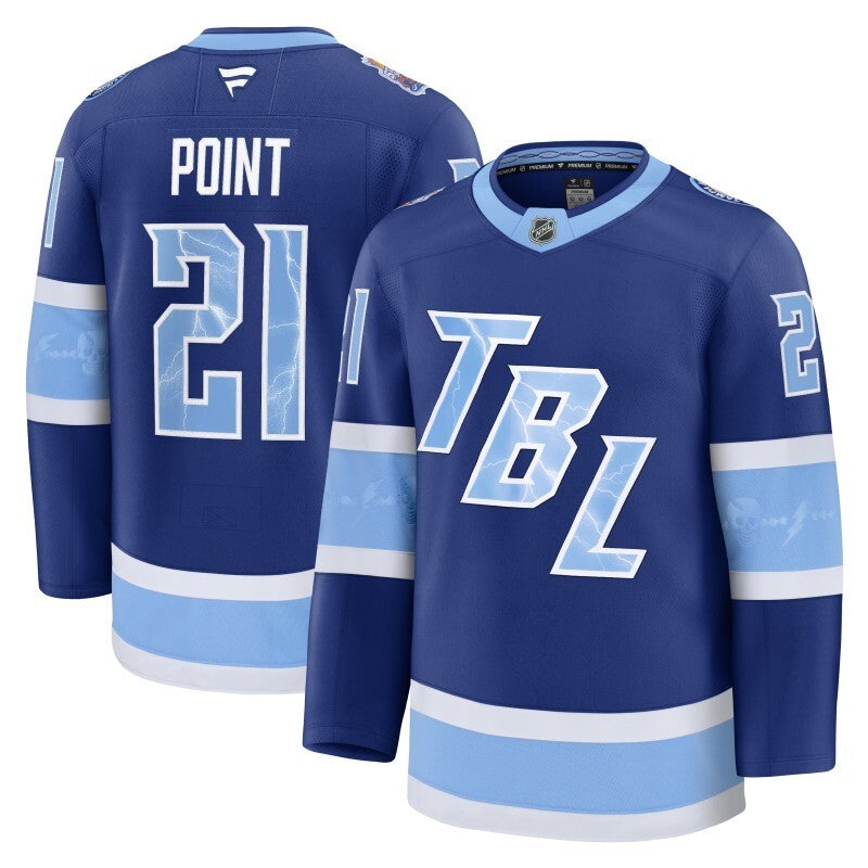 Tampa Bay Lightning #21 Brayden Point 2026 NHL Stadium Series Premium Jersey - Blue Hockey Jersey hockey jersey product view 1