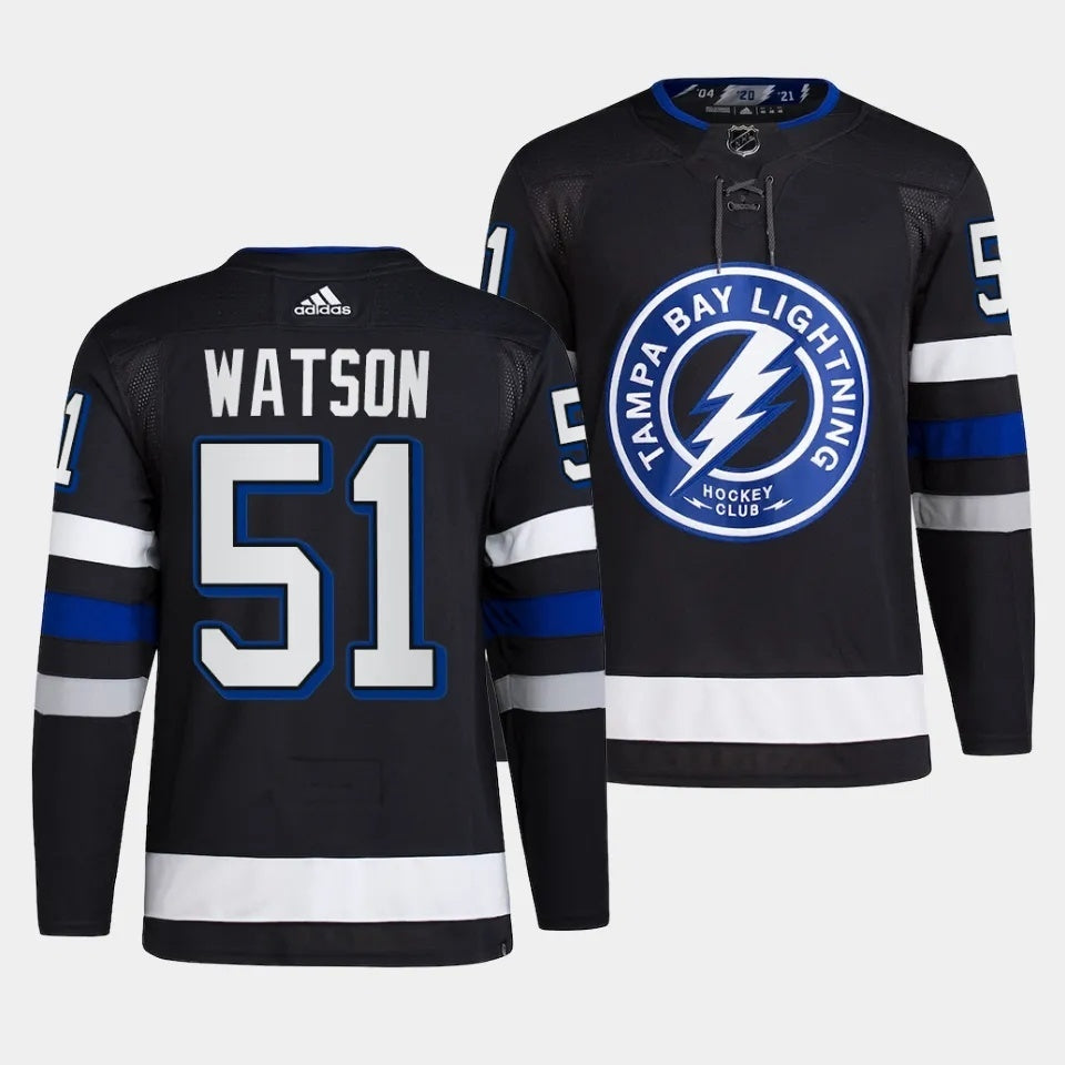 Tampa Bay Lightning #51 Austin Watson 2023-24 Alternate Black Style 2 Hockey Jersey hockey jersey product view 1