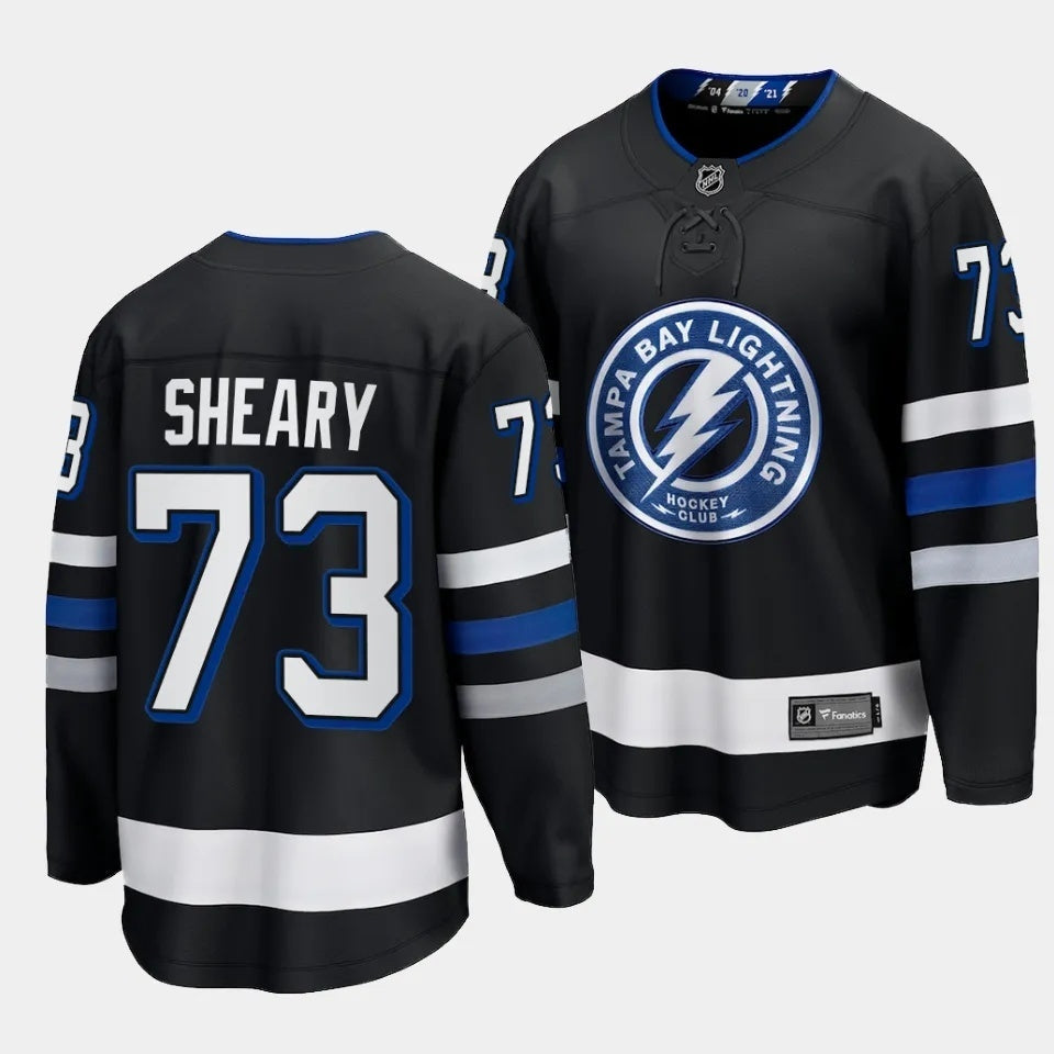 Tampa Bay Lightning #73 Conor Sheary 2023-24 Alternate Black Style 1 Hockey Jersey hockey jersey product view 1