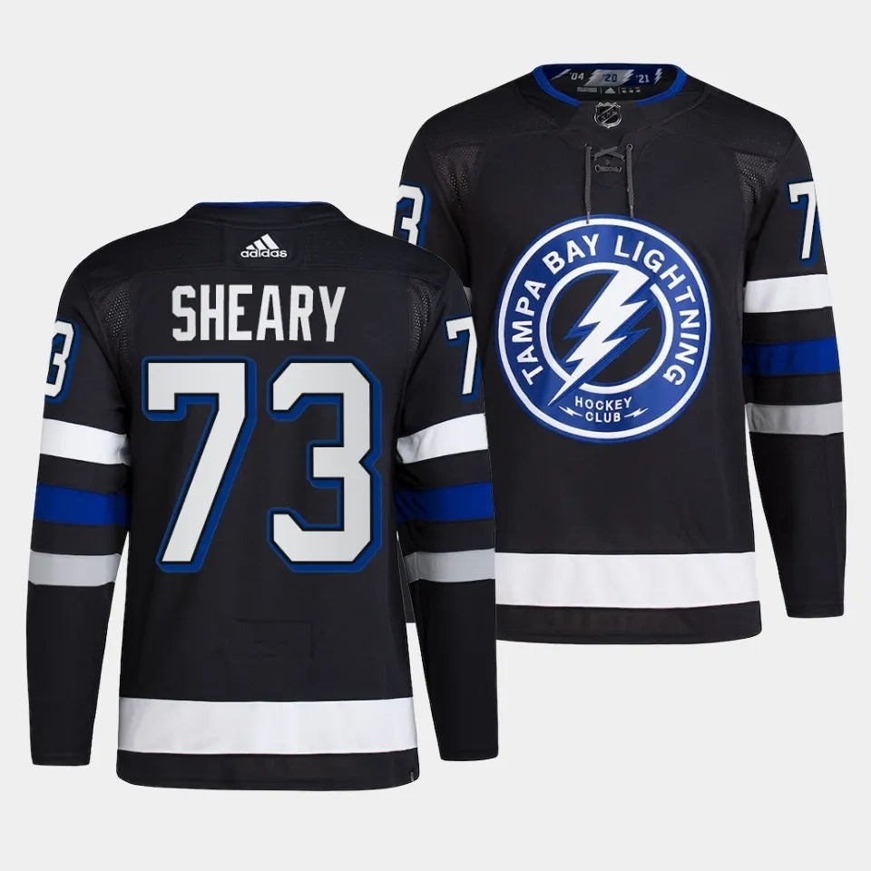 Tampa Bay Lightning #73 Conor Sheary 2023-24 Alternate Black Style 2 Hockey Jersey hockey jersey product view 1