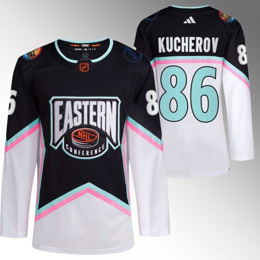 Tampa Bay Lightning #86 Nikita Kucherov 2023 NHL All-Star Black Eastern Conference Jersey Hockey Jersey hockey jersey product view 1