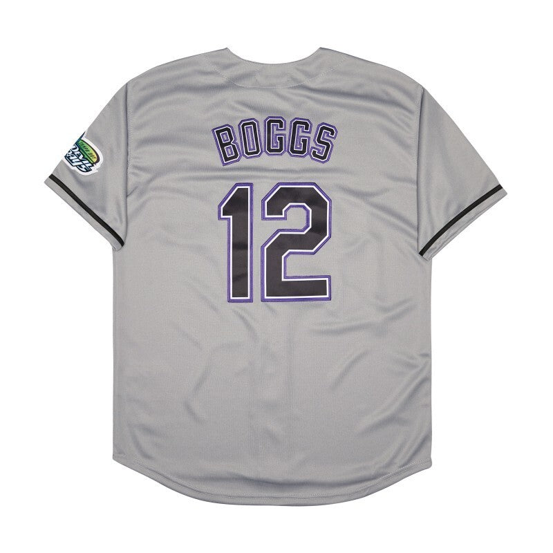Tampa Bay Rays #12 Wade Boggs Style 1 Baseball Jersey baseball jersey product view 1