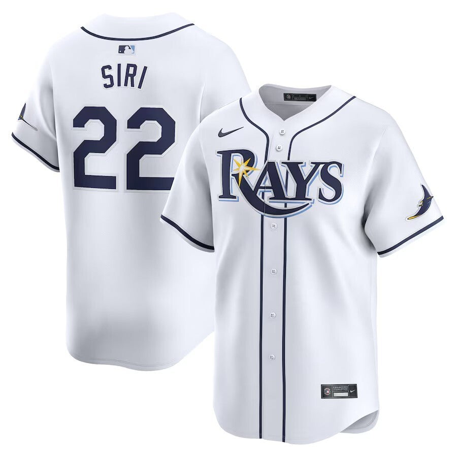 Tampa Bay Rays #22 Jose Siri Home Limited Player Jersey - White Baseball Jersey baseball jersey product view 1