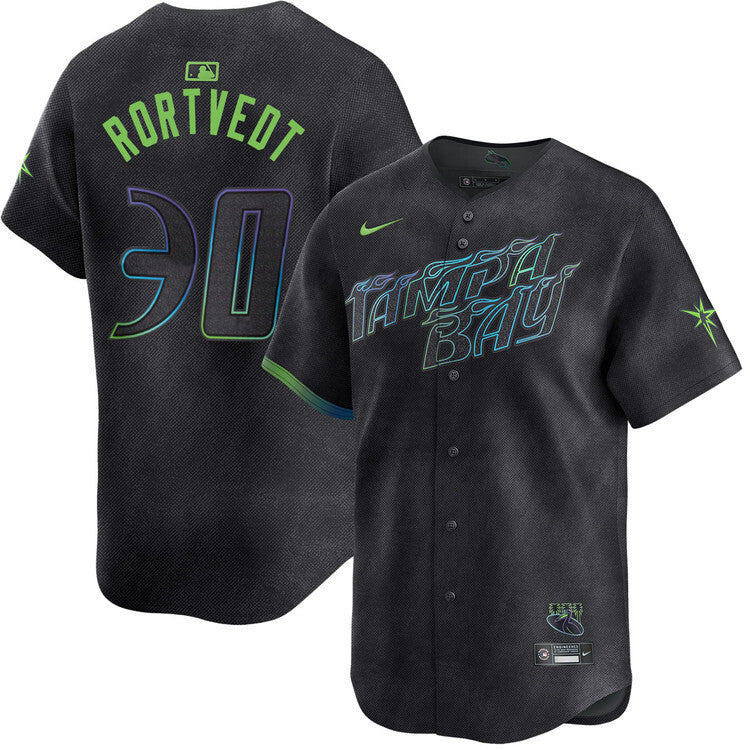 Tampa Bay Rays #30 Ben Rortvedt City Connect Limited Jersey Baseball Jersey baseball jersey product view 1