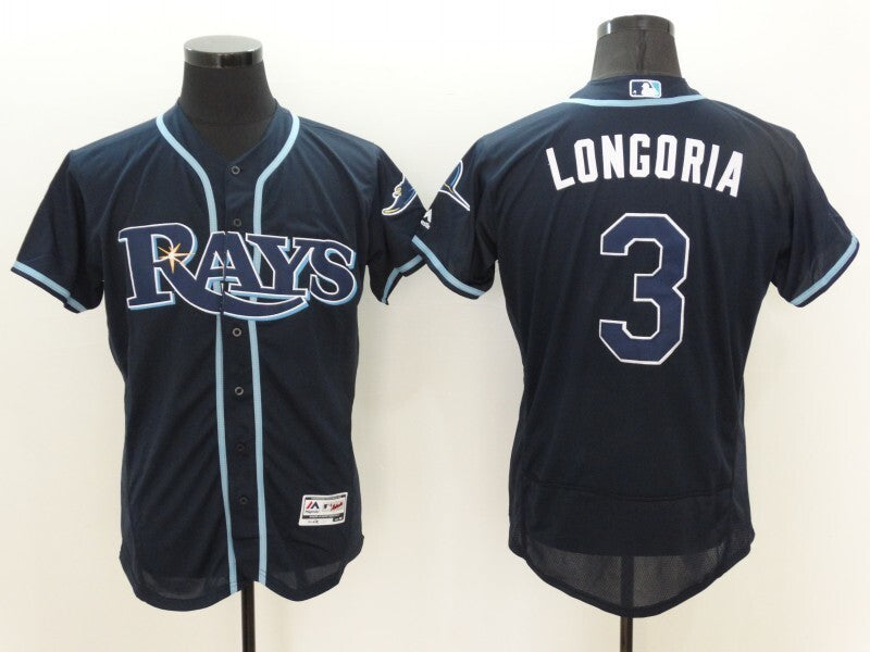 Tampa Bay Rays #3 Style 2 Baseball Jersey baseball jersey product view 1